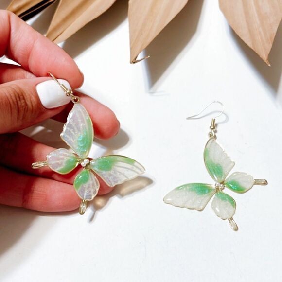 Boho butterfly earrings #827 - Picture 4 of 4